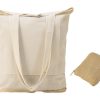 Складная сумка Jute из хлопка и джута с карманом — изображение 2