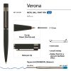 Ручка металлическая шариковая «Verona», софт-тач — изображение 3
