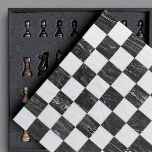 Шахматы ручной работы TABIA из акрилового камня/дерево Бук