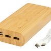 Портативное зарядное устройство «Tulda» из бамбука, 20000 mAh — изображение 5