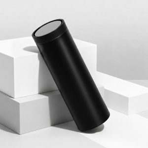 Вакуумная термокружка «Noble» с 360° крышкой-кнопкой, крафтовый тубус
