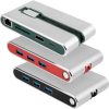 Хаб 8-в-1 Type-C «Hermes», USB 3.0 x 3, Type-C PD, HDMI, LAN, картридер — изображение 4
