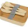 Ланч-бокс «Lunch» из пшеничного волокна с бамбуковой крышкой — изображение 2