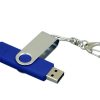 USB 2.0- флешка на 16 Гб с поворотным механизмом и дополнительным разъемом Micro USB — изображение 3