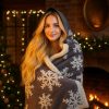 Плед Snowflake новогодний с капюшоном — изображение 13