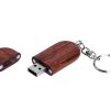 USB 2.0- флешка на 16 Гб овальной формы и колпачком с магнитом — изображение 2