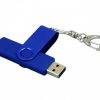 USB 2.0- флешка на 16 Гб с поворотным механизмом и дополнительным разъемом Micro USB — изображение 3