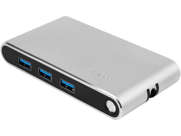 Хаб 8-в-1 Type-C «Hermes», USB 3.0 x 3, Type-C PD, HDMI, LAN, картридер